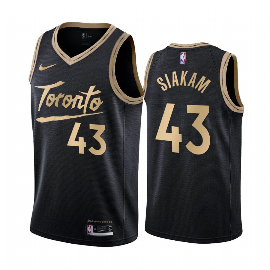 Men Toronto Raptors #43 pascal siakam black city edition 2020 nba jersey
